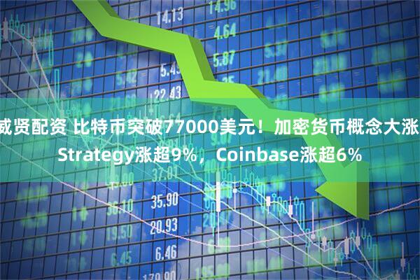 威贤配资 比特币突破77000美元！加密货币概念大涨，Strategy涨超9%，Coinbase涨超6%